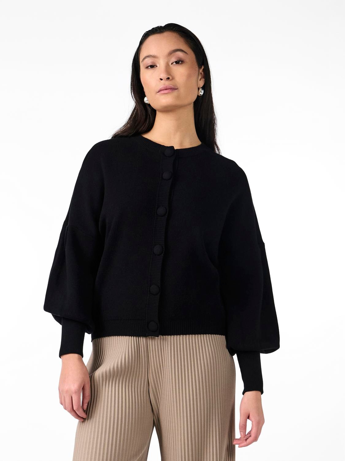 YASFONNY Knit Cardigan Black