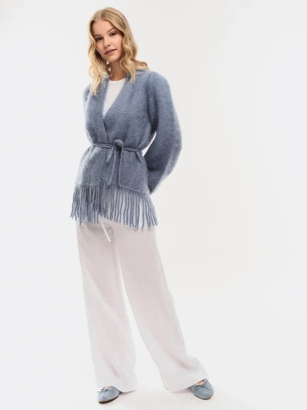 Fidele Chunky Cardigan Denim Blue