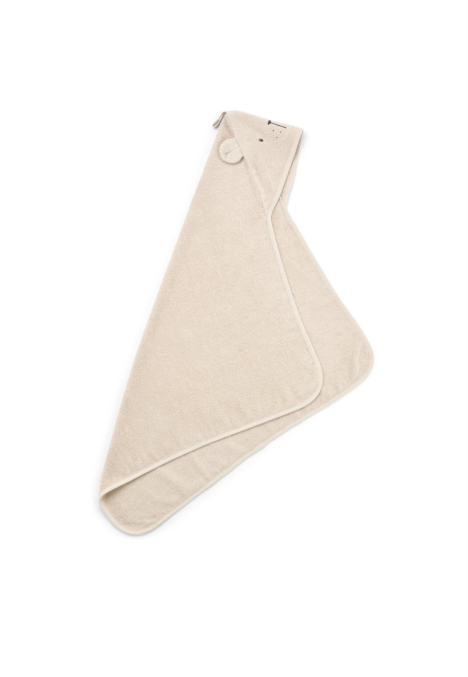 Albert Polarbear Hooded Towel Sandy