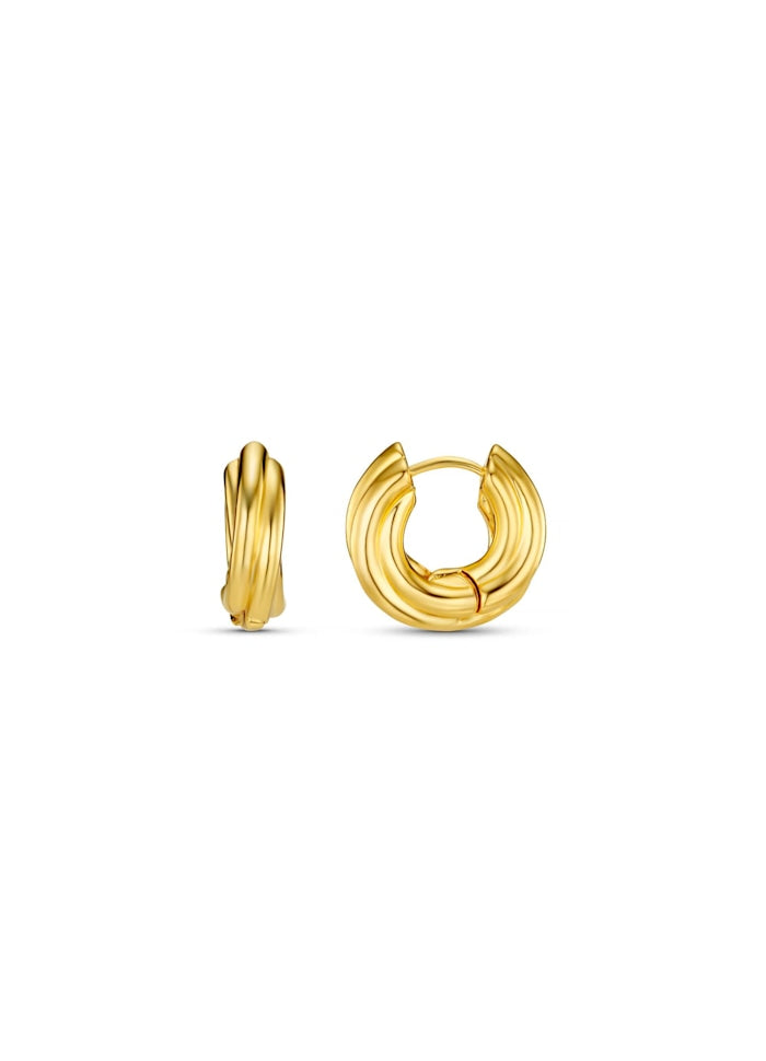 Chubby Intertwined Hoop Earrings