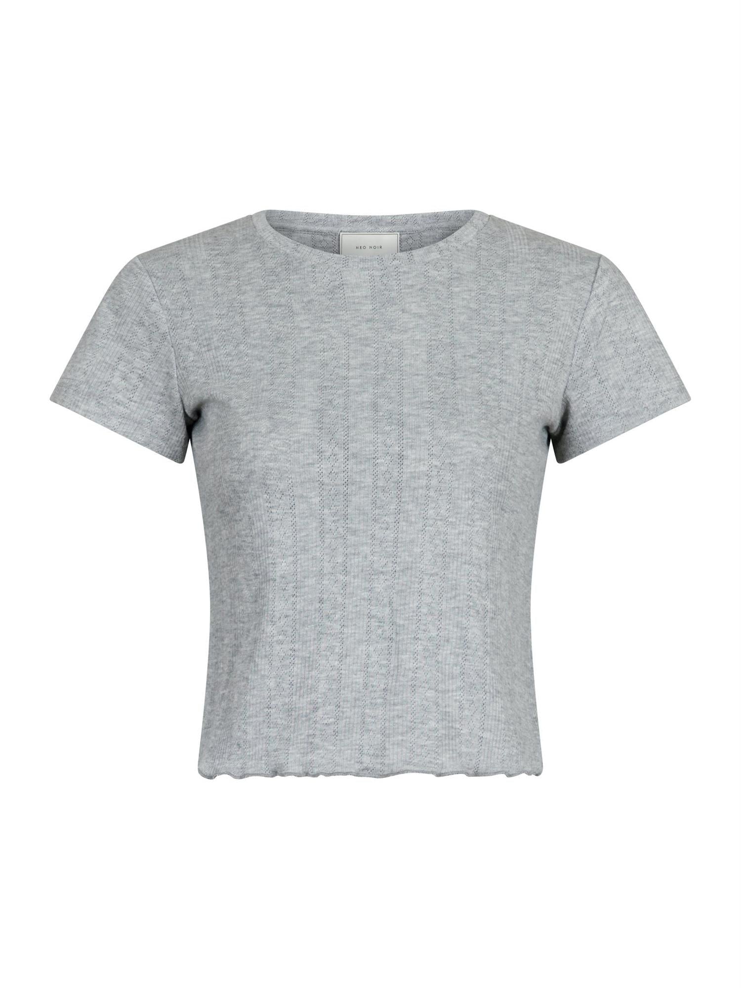 Lonnie Pointelle Top Light Grey