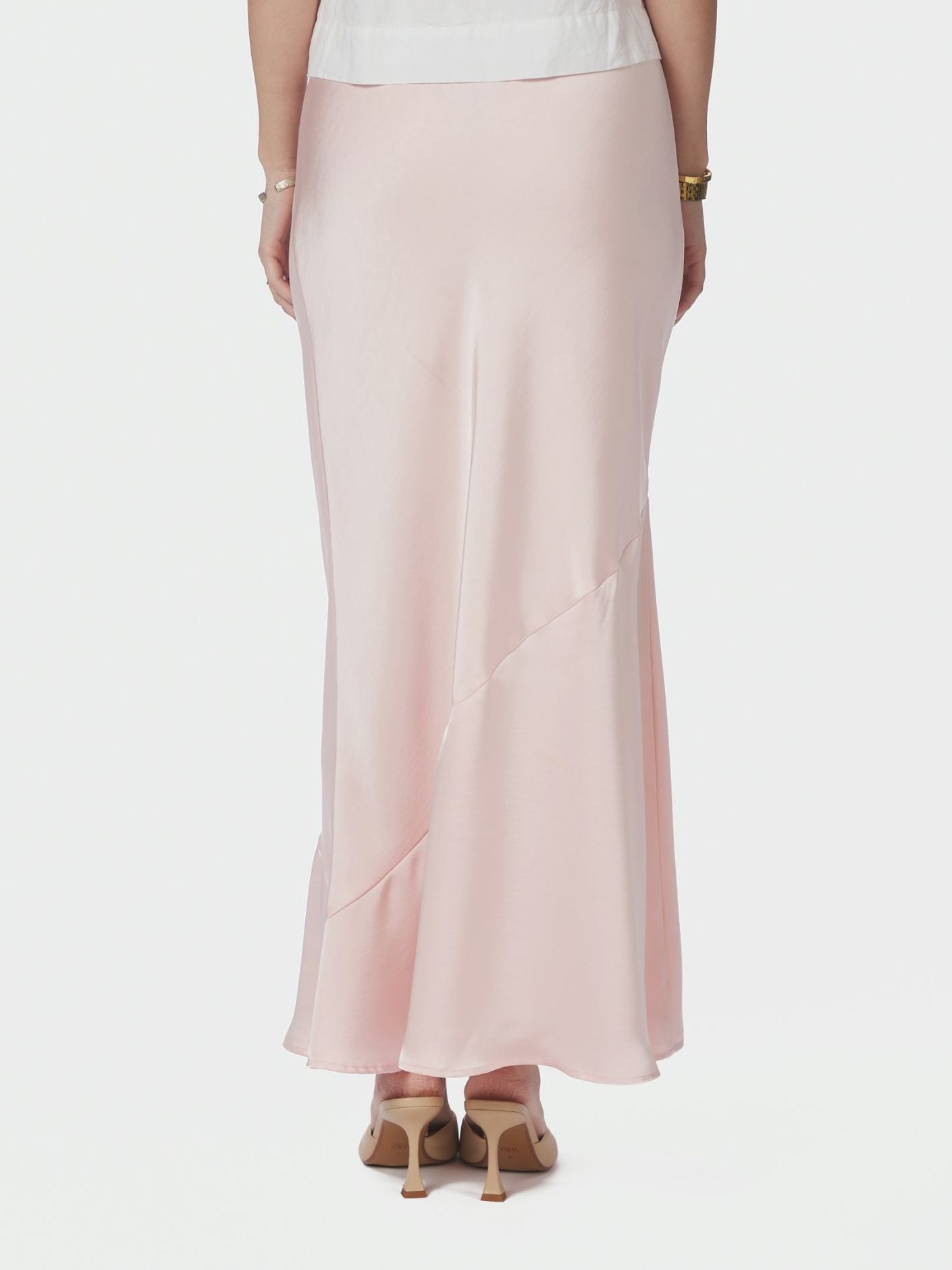 Ninad Heavy Sateen Skirt Light Pink