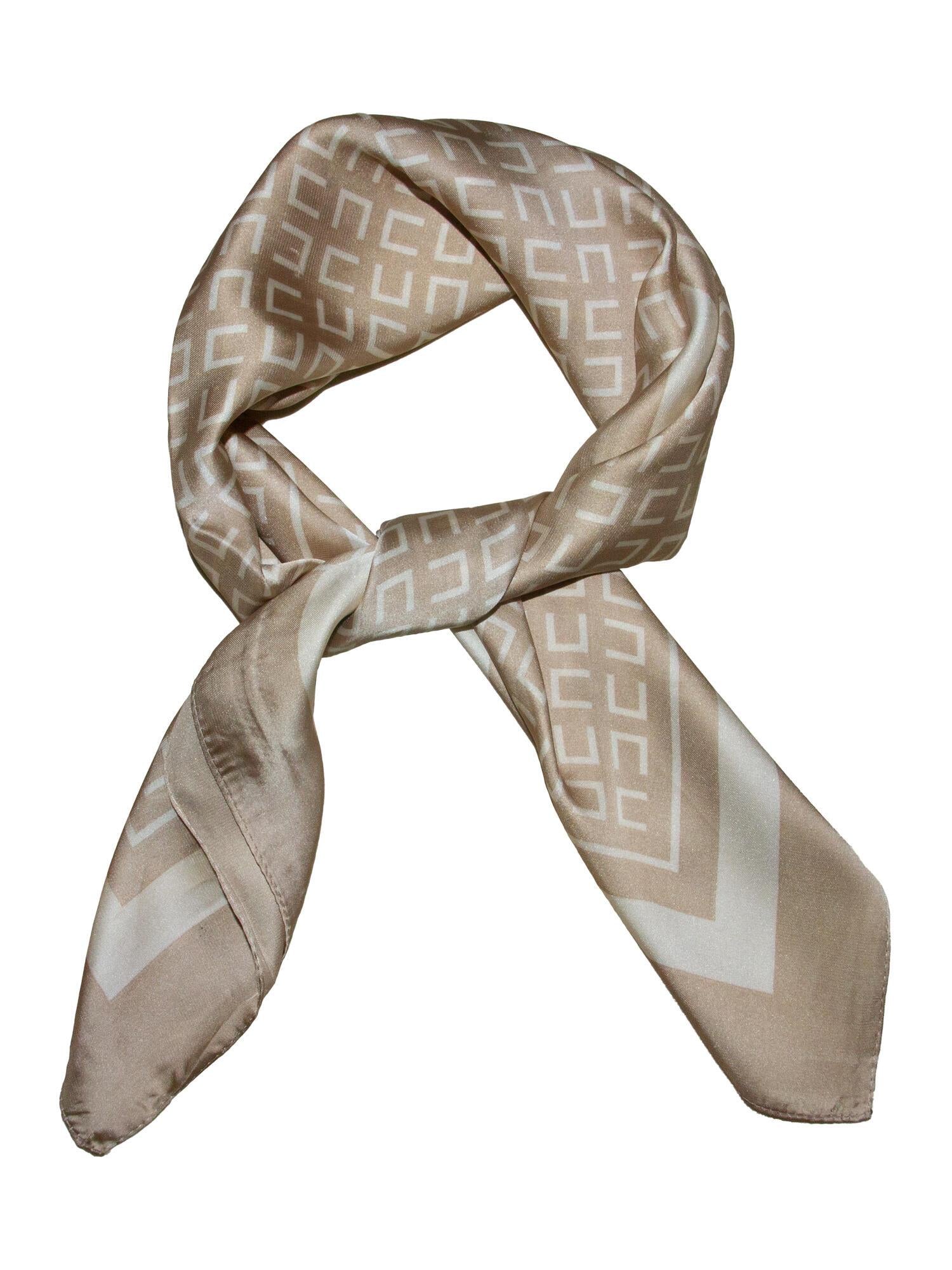 Skjerf Enkel Mønster Beige