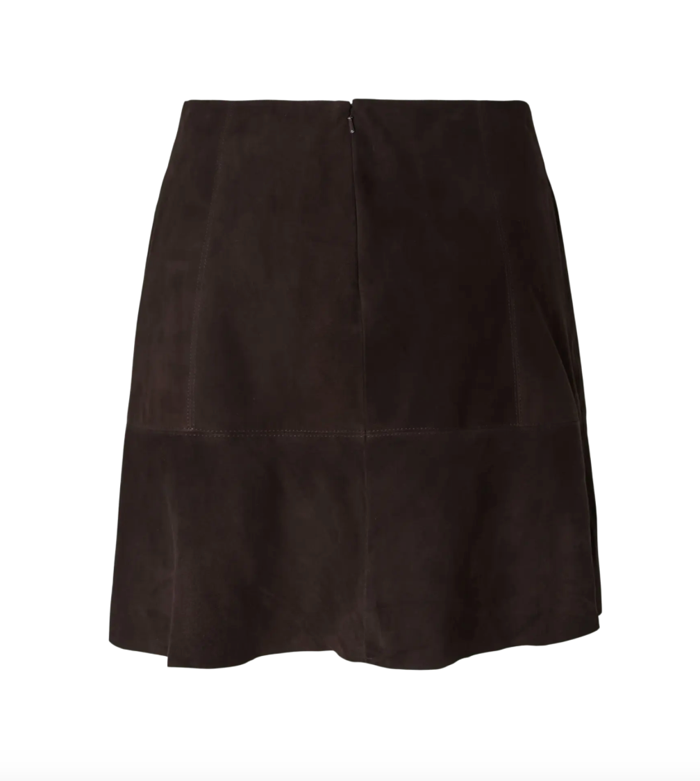 YASCOLLY HW Suede Skirt Coffe Bean