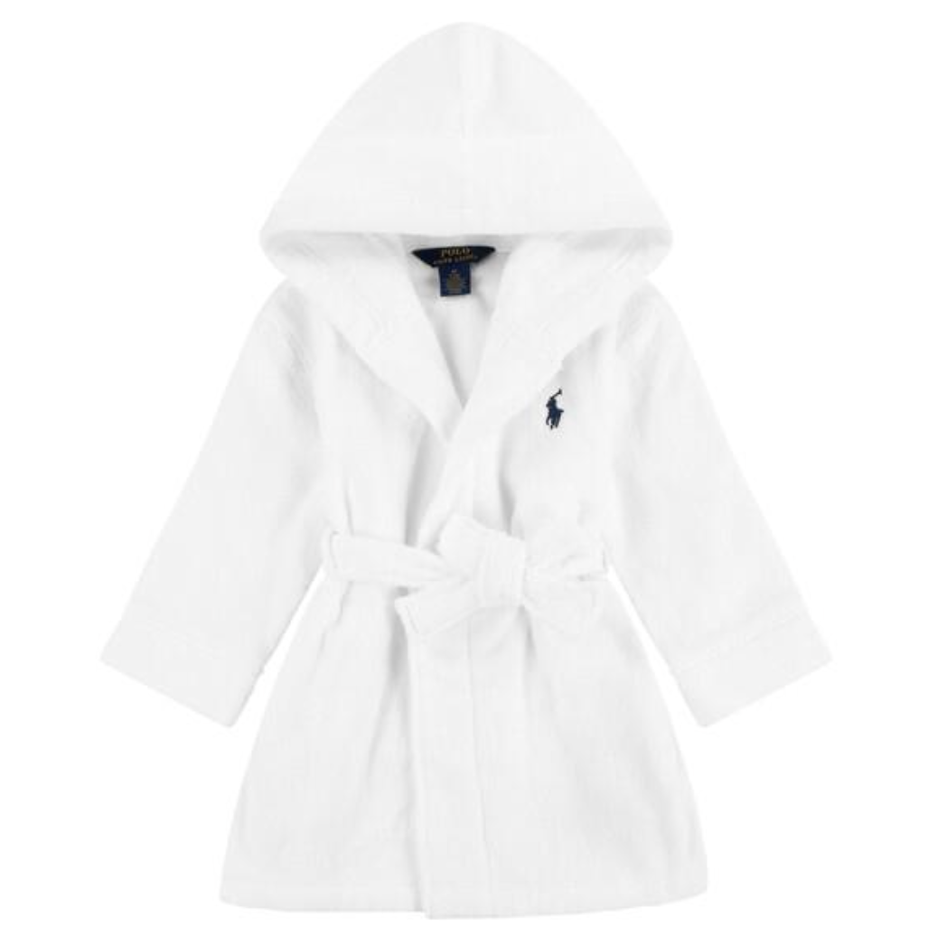 Polo Ralph Lauren White Hooded Plys Terry Bathrob
