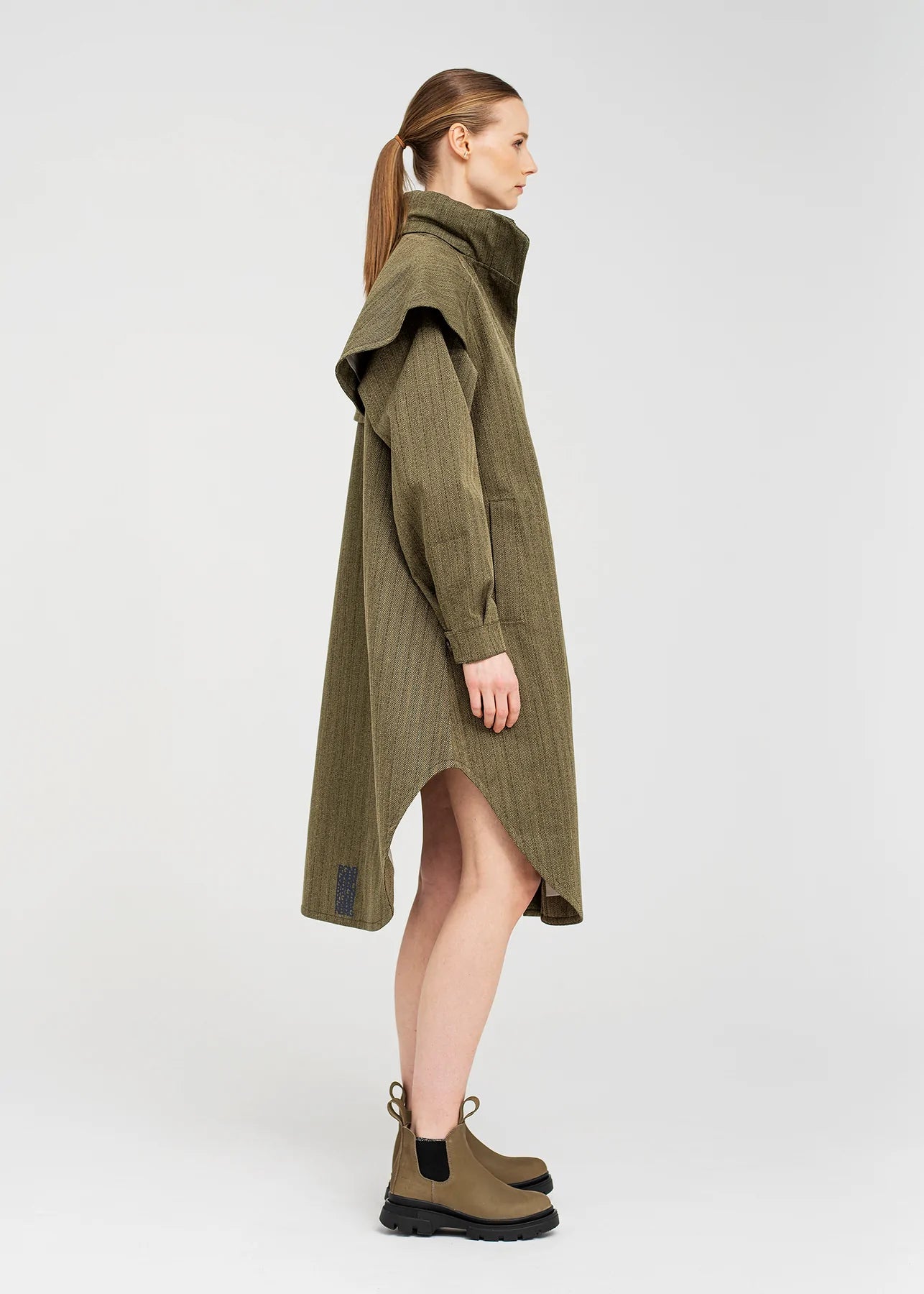 Tyfon Coat Green Tweed