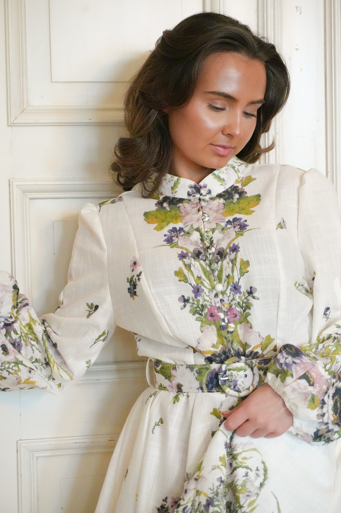 Kjole grønn/blomster