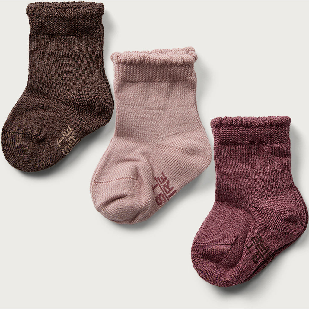 Foty 3-Pack Socks Wool/Bamboo Old Rose