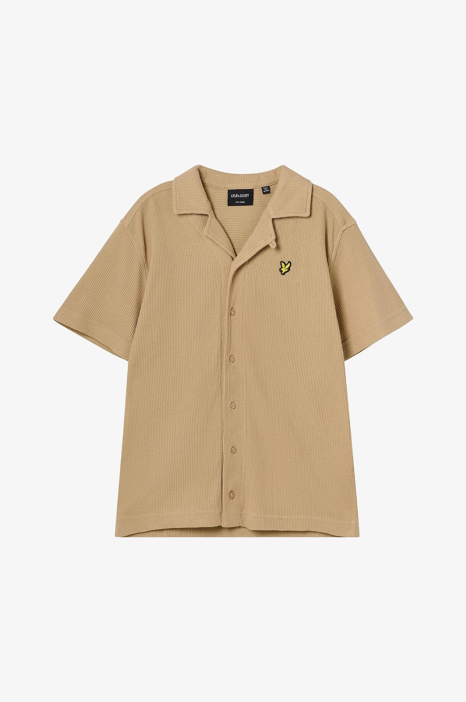 Ss Waffle Shirt Dark Sand