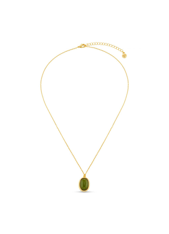 SP Green Jade Charm Necklace