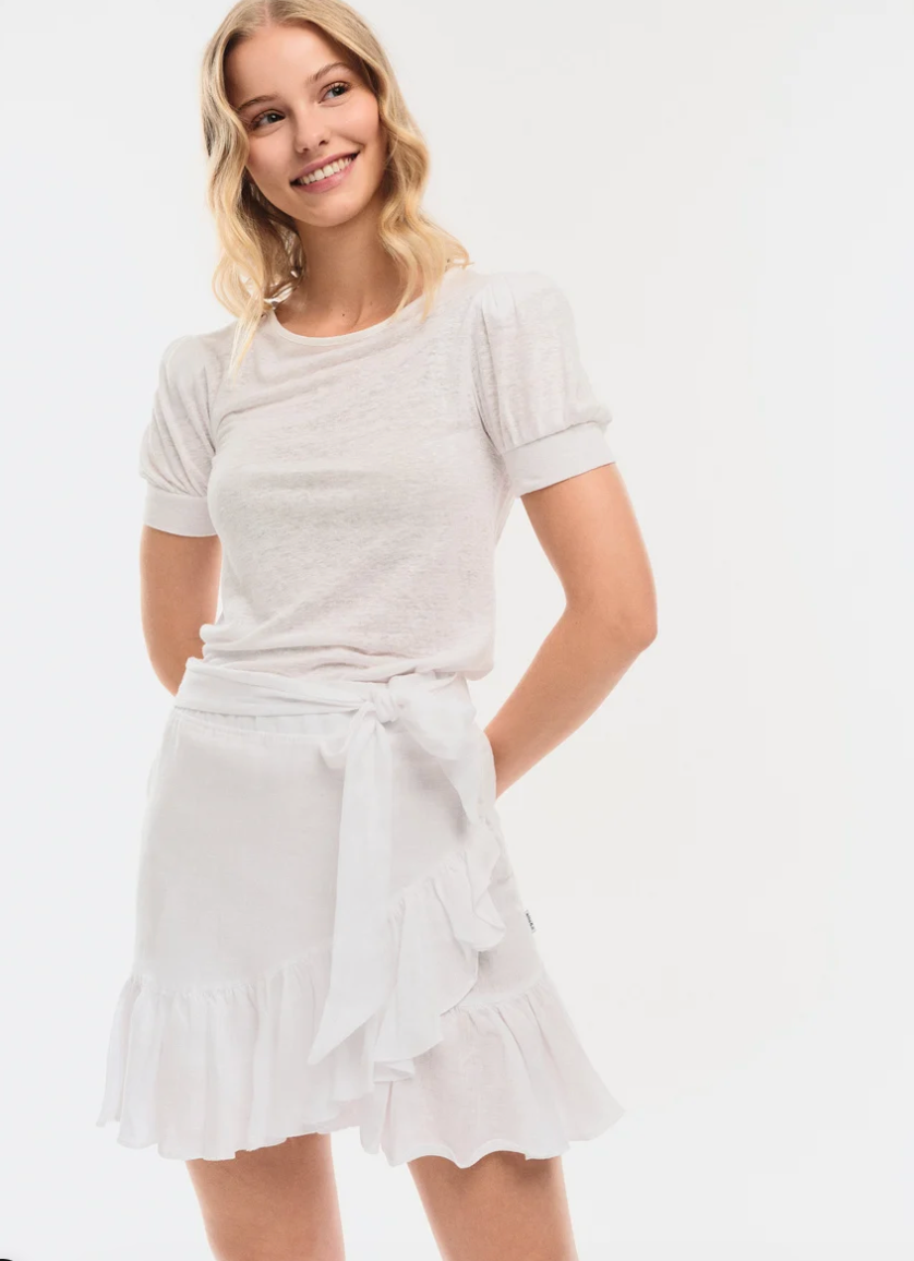 Julli Linen Skirt White