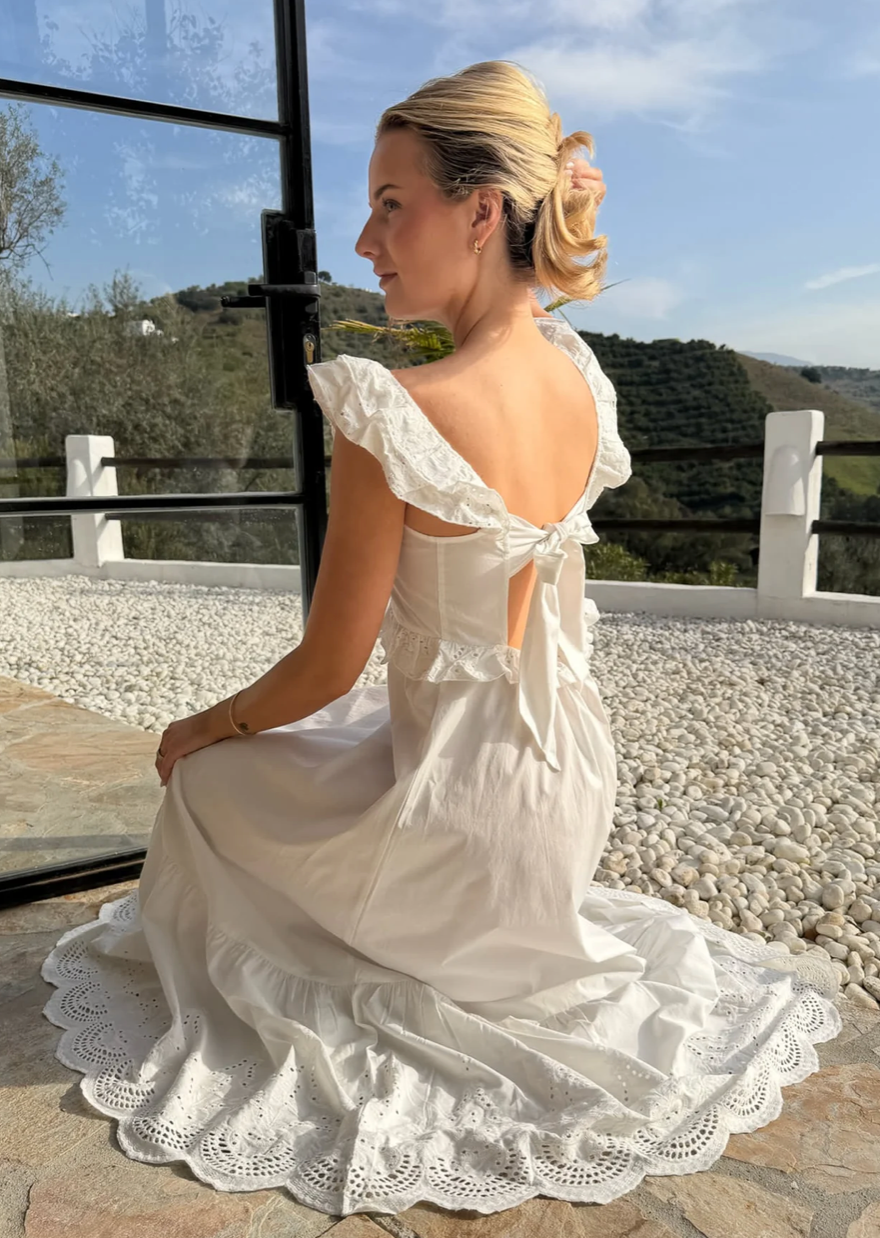Melba Dress White Embroidery