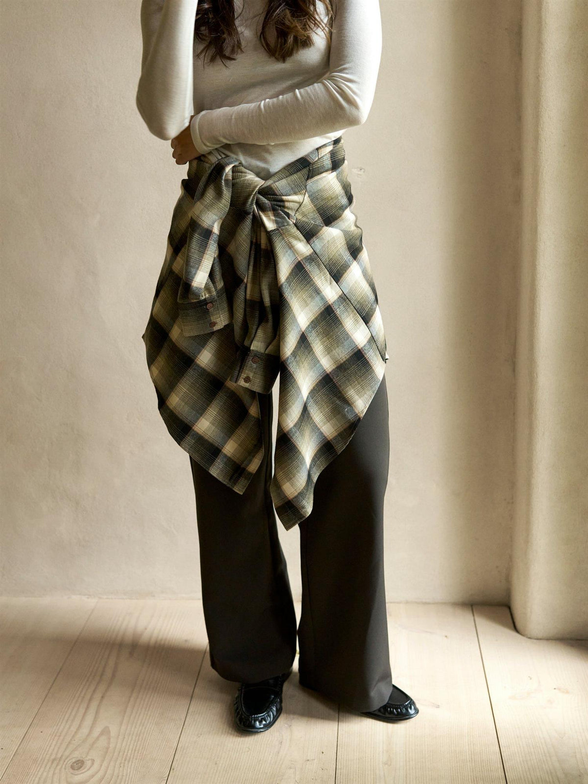 Dalma Flannel Check Shirt Army