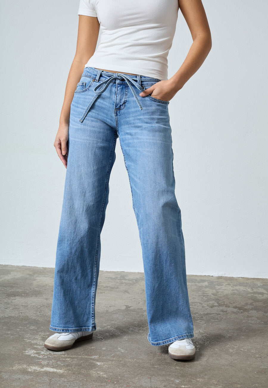 Onea Belt Jeans Mid Blue