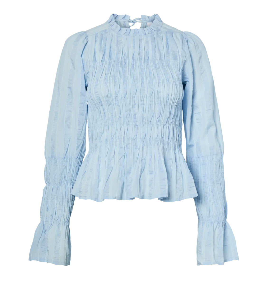 YASRAVA LS Smock Top Skyway/Star White