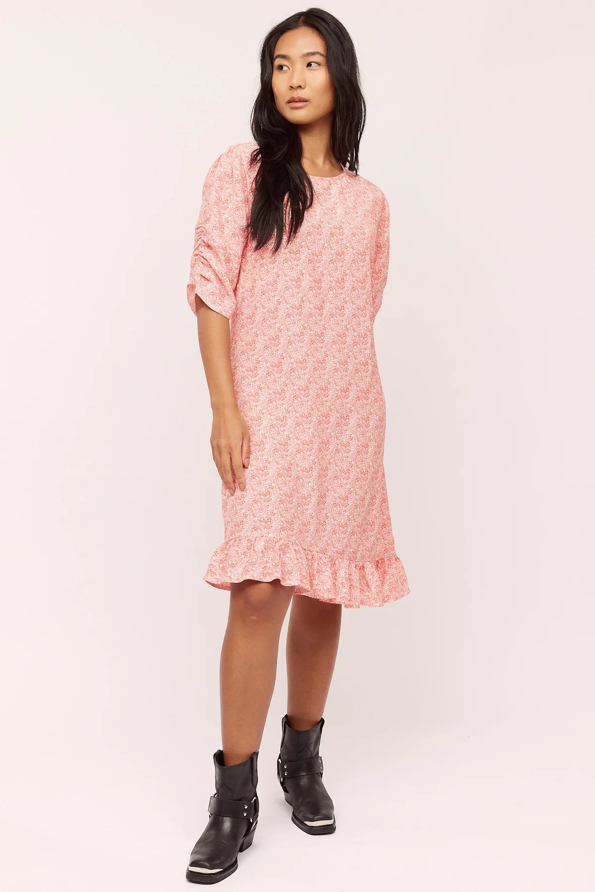 Ellen Dress Pink Petite Flower