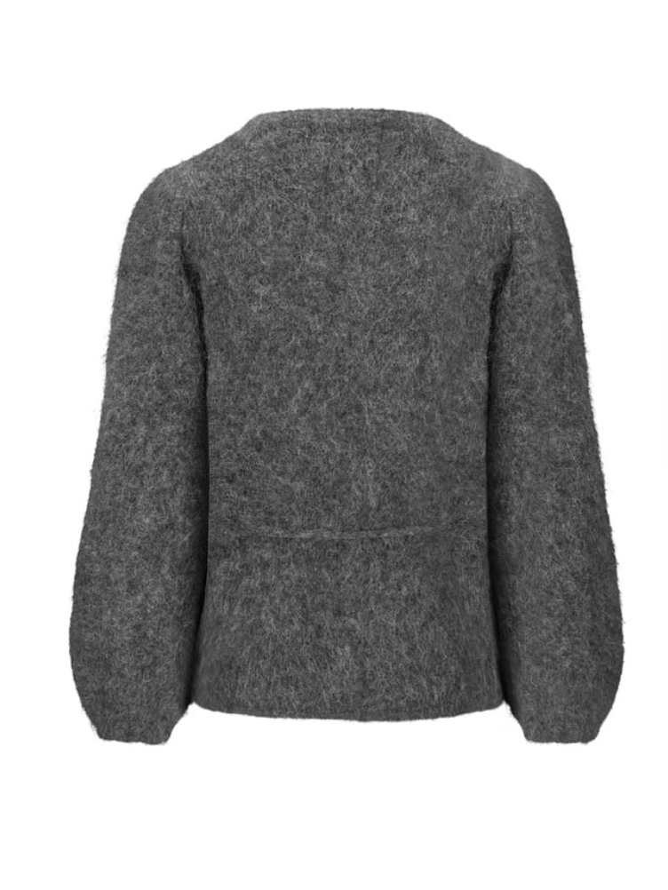 Fredrikke Chunky Cardigan Charcoal
