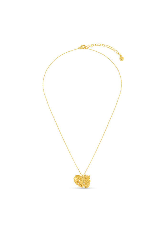 Molten Leaf Charm Necklace