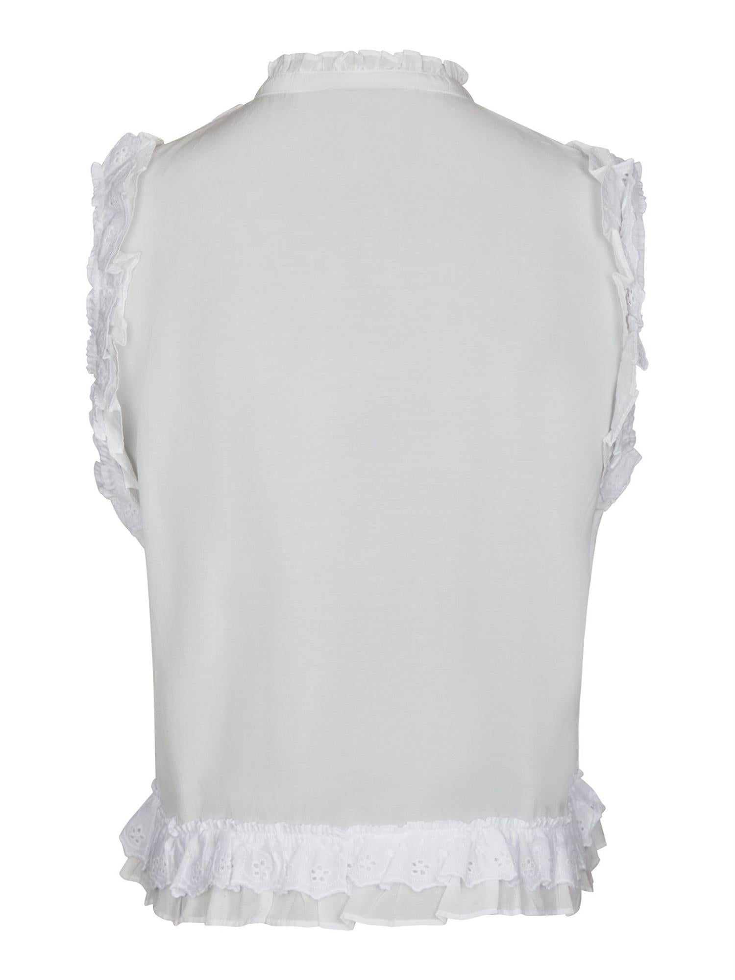 Celia Ruffle Top white