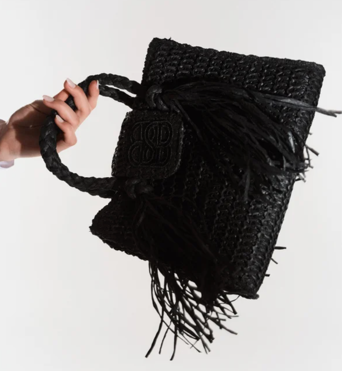 Sigrid Straw Bag Black