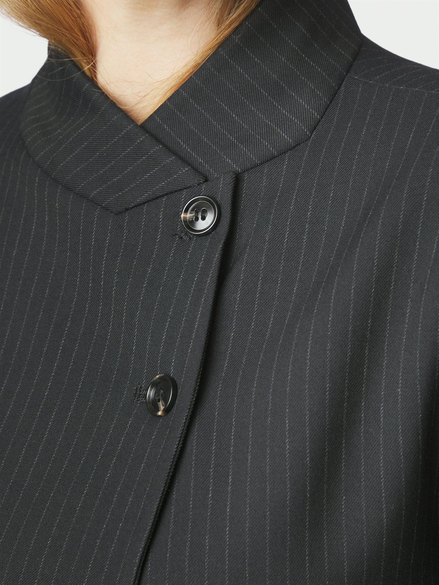 Tiria Slim Spinstripe Blazer Dark Navy