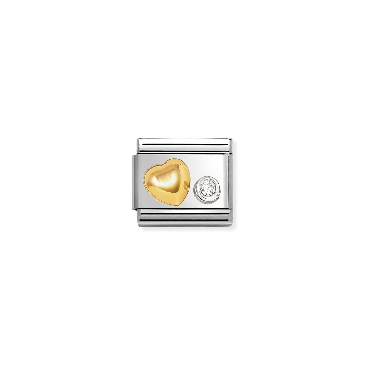 Heart And Rounded  Heart Gold