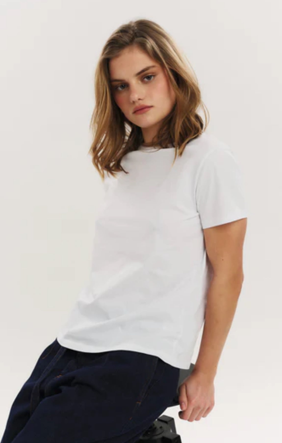 Elfreda Embroidery Tee White