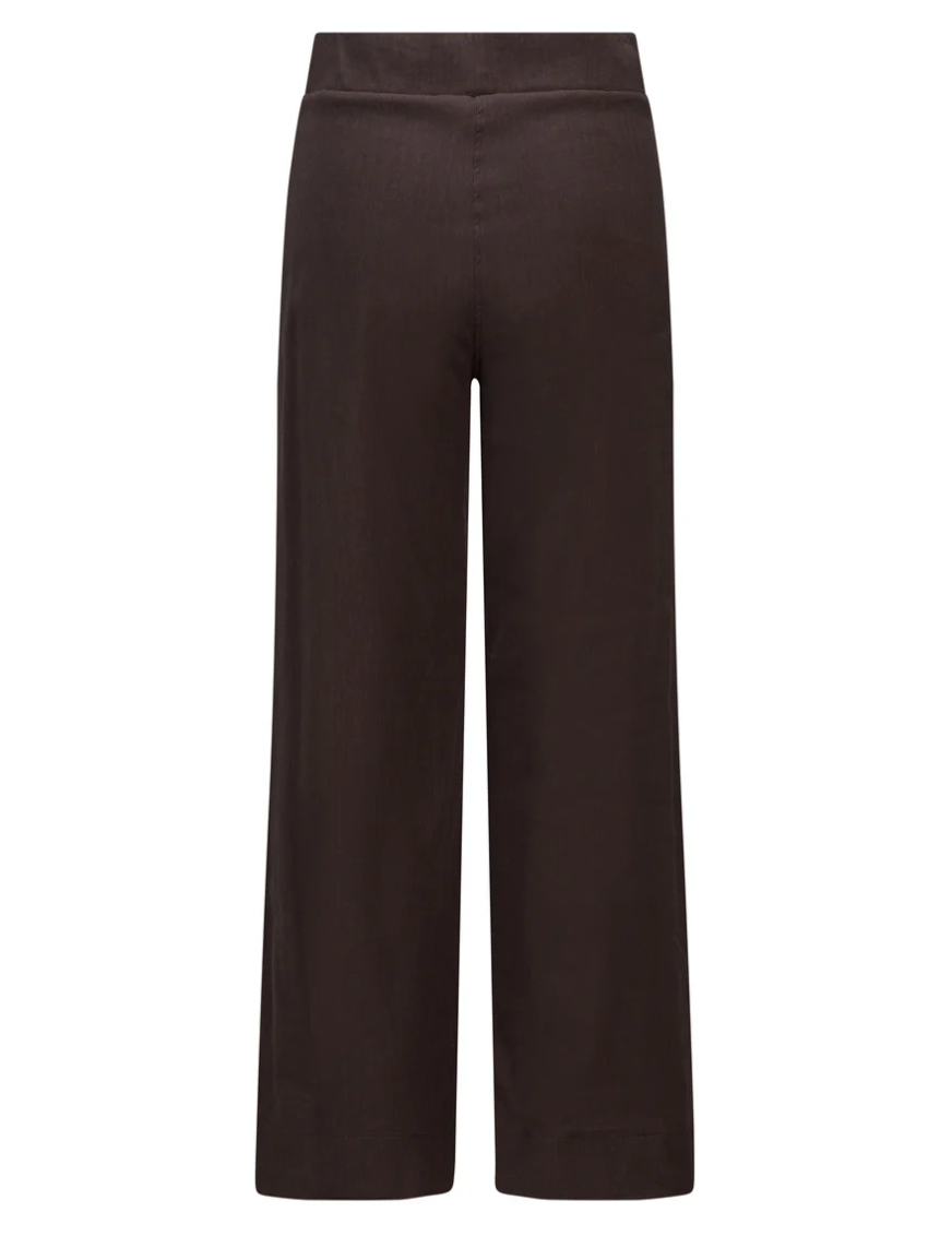 Molly Stretch Linen Pants Dark Brown