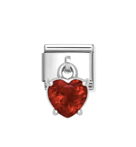 Zirkon Drop Heart Red