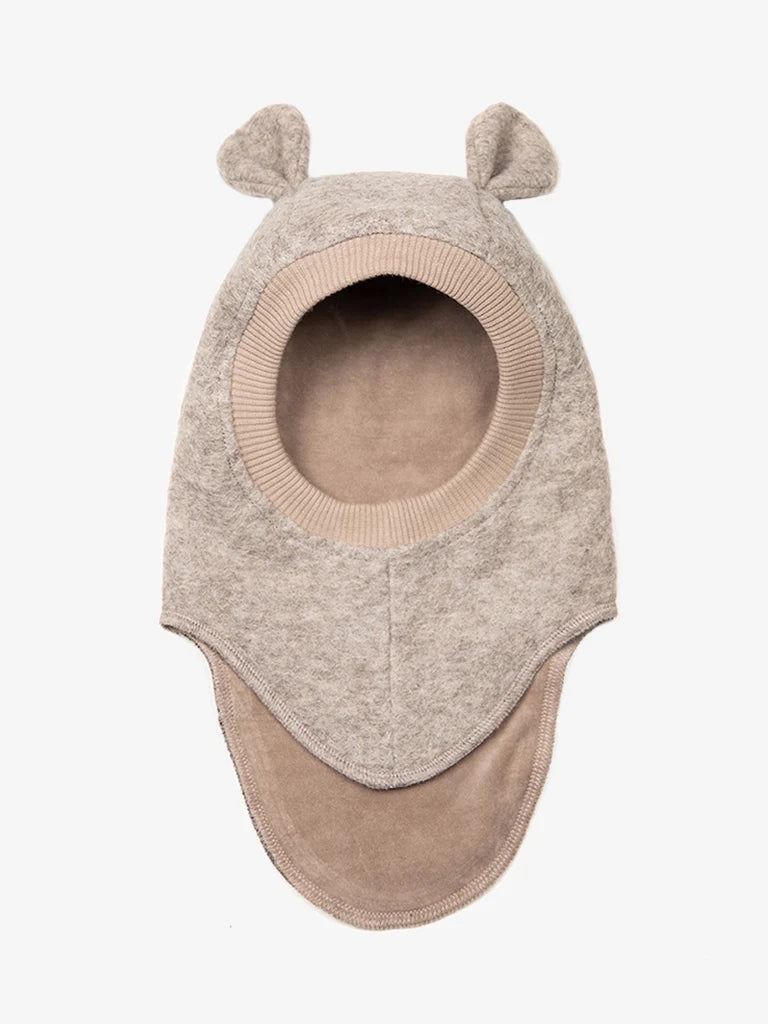 Balaclava Ears Wool Camel Melange