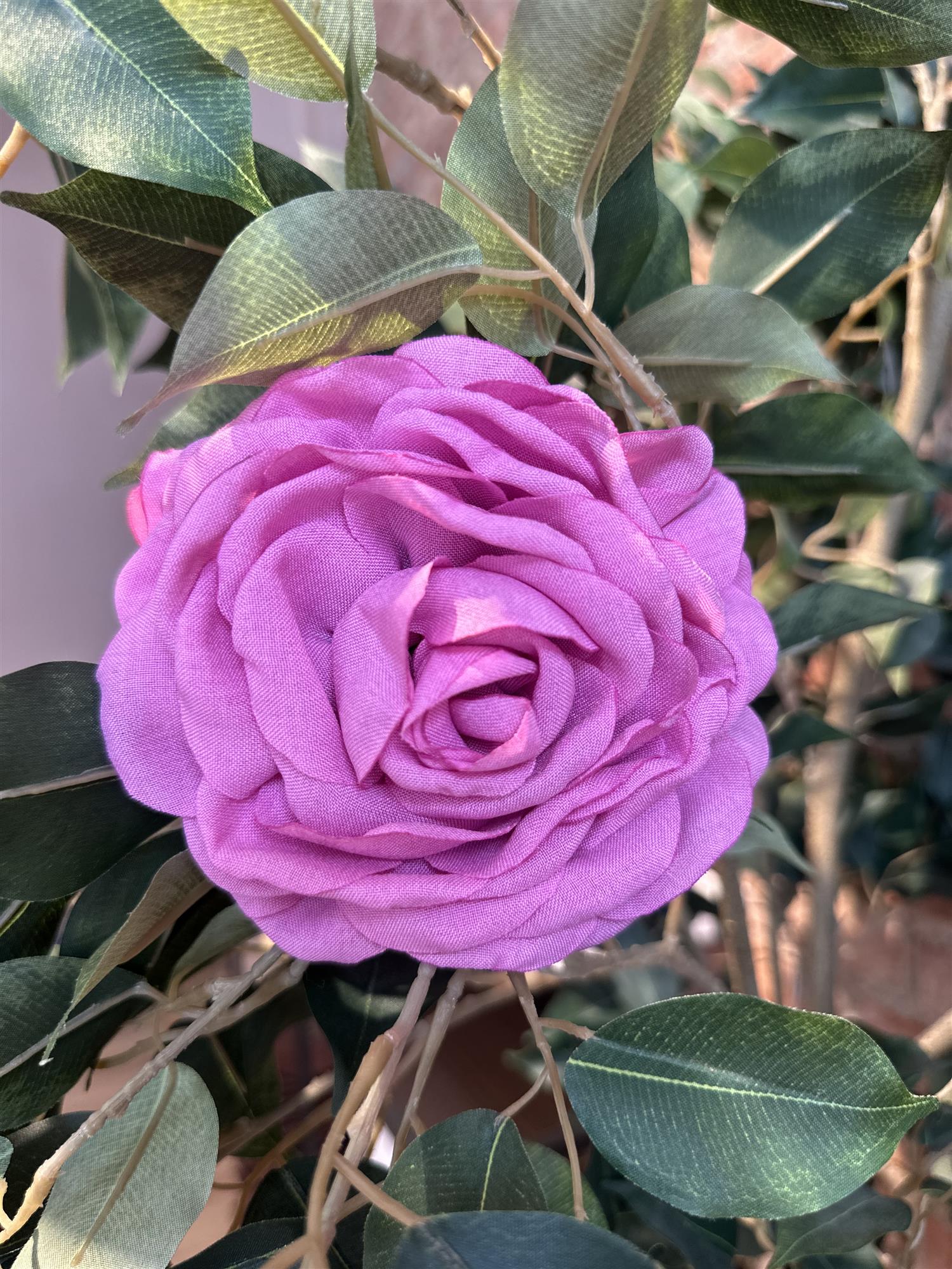 Senorita Hårklype Blomst mørk rosa