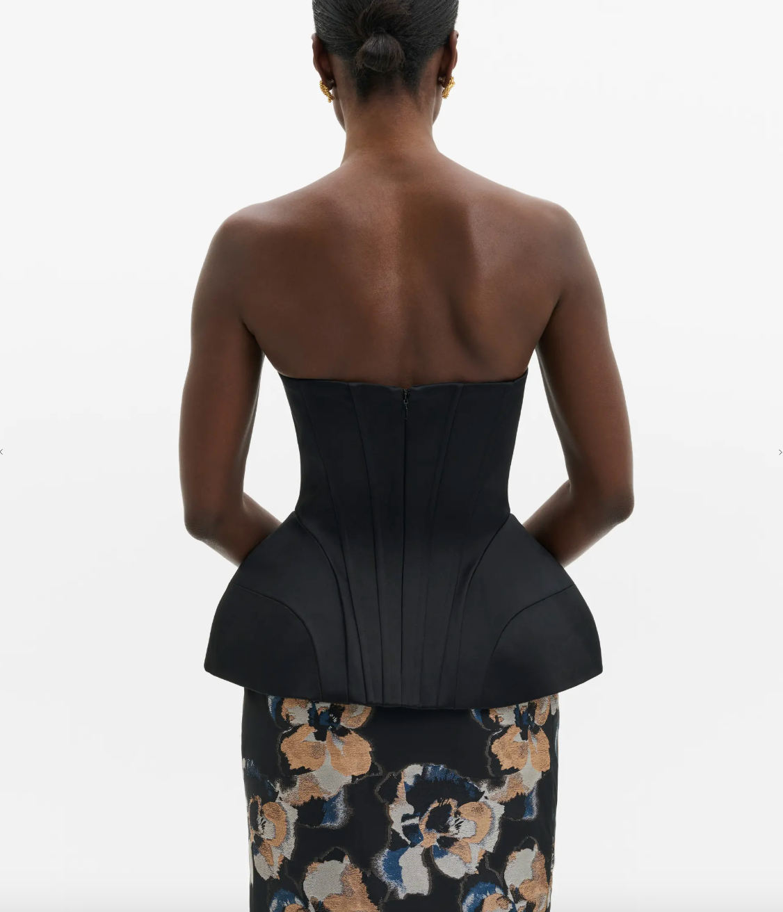 Bellina Sculpted Corset Top Black