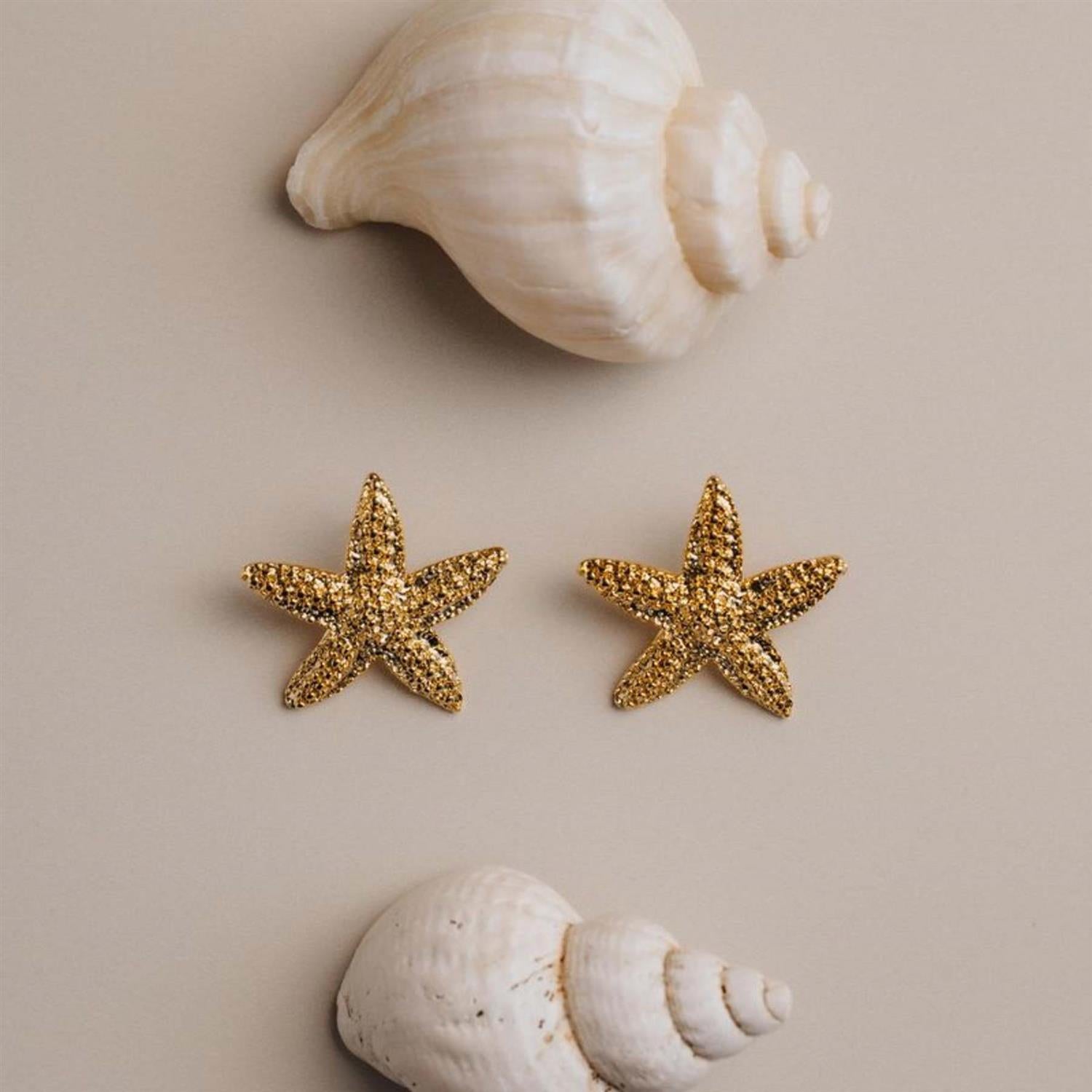 Statement Starfish Stud Earrings