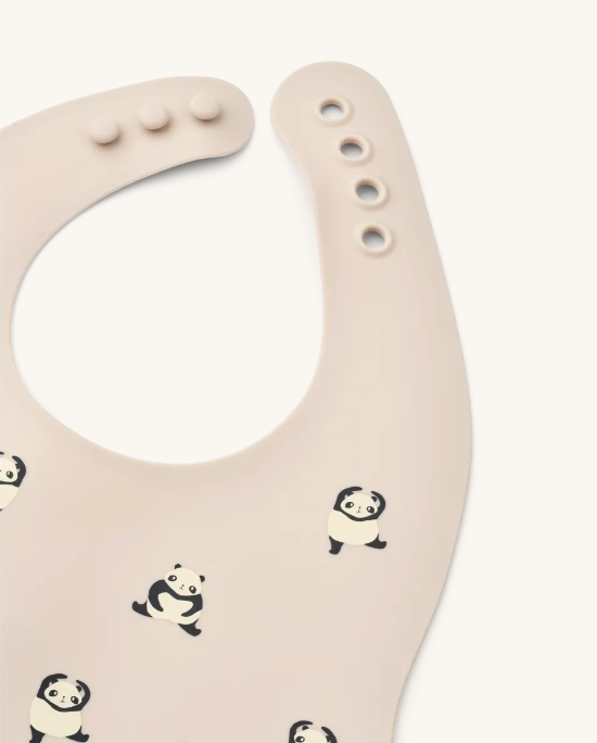 Ember Printed Bib 2-Pack Mini Panda/Sandy