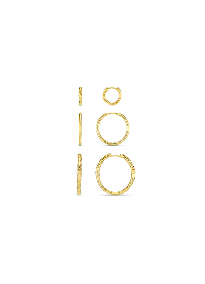 Mixed Textured Hoop Earring Pack