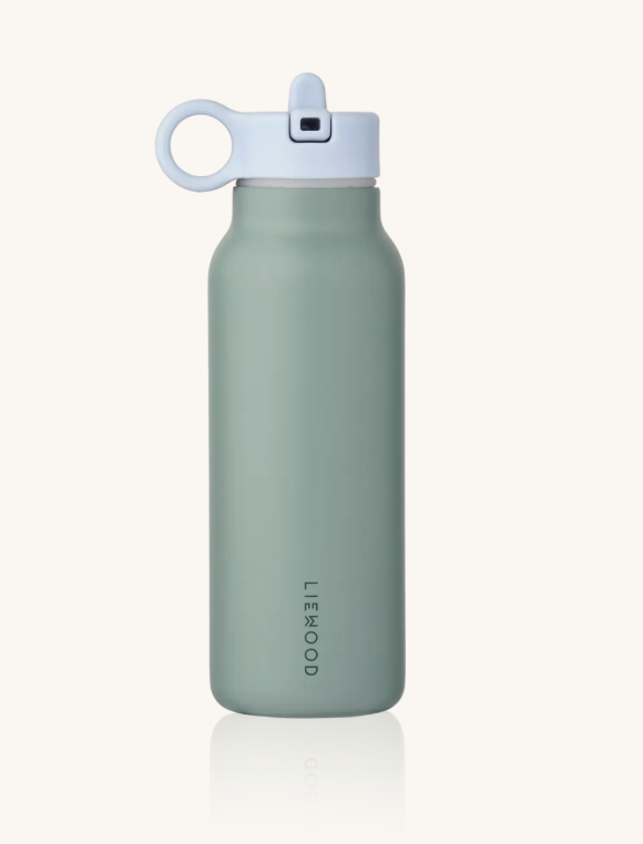 Falk Water Bottle With Crocodile Lid Peppermint/Garden Green