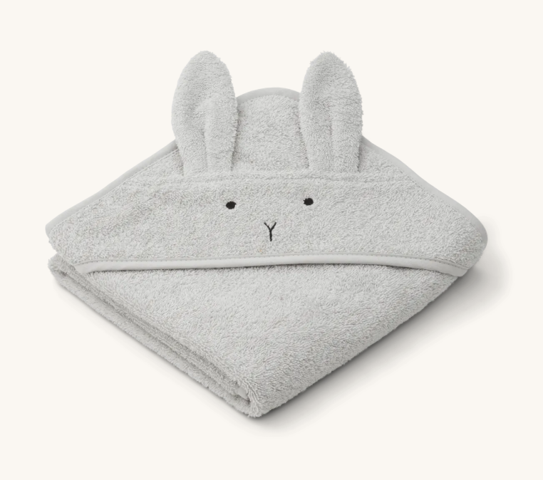 Albert Hooded Towel Rabbit Dumbo Grey