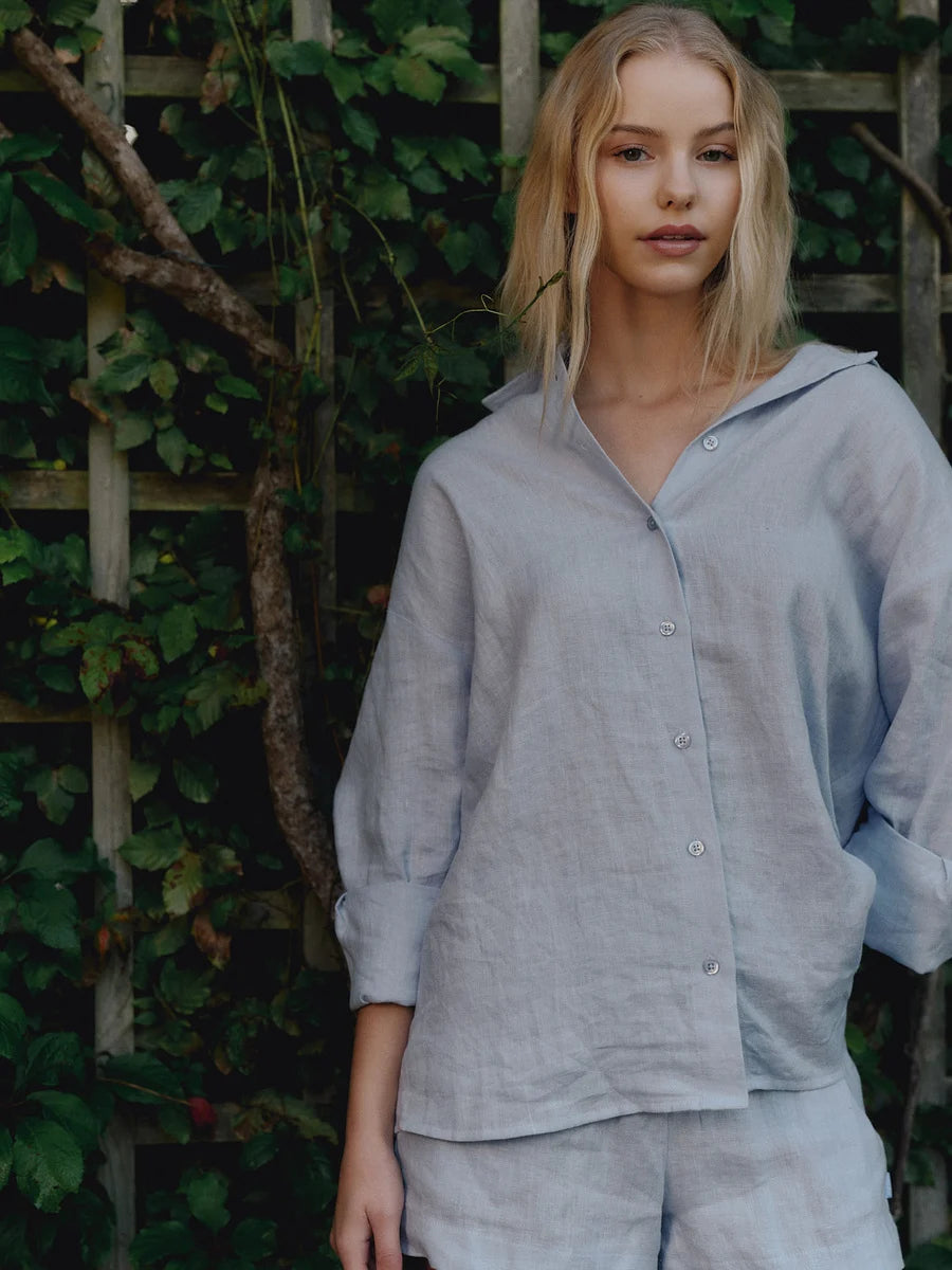 Livia Linen Shirt Kentucky Blue