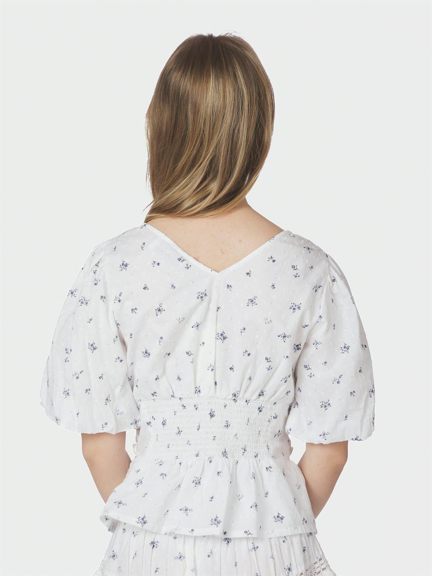 Sapura Flower Dobby Blouse