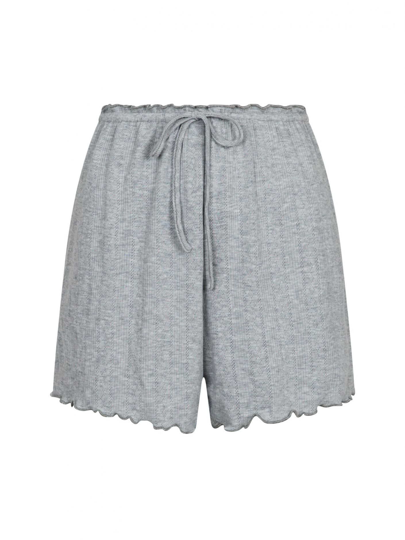 Merritt Pointelle  Shorts Light Grey