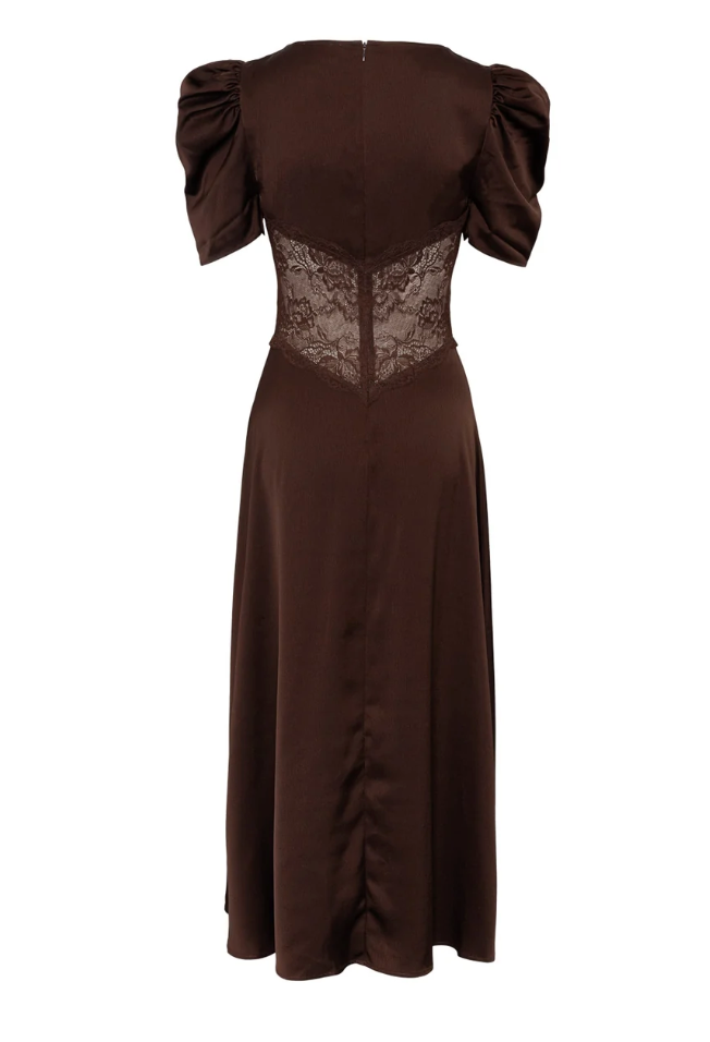 Francis Lace Midi Dress Espresso