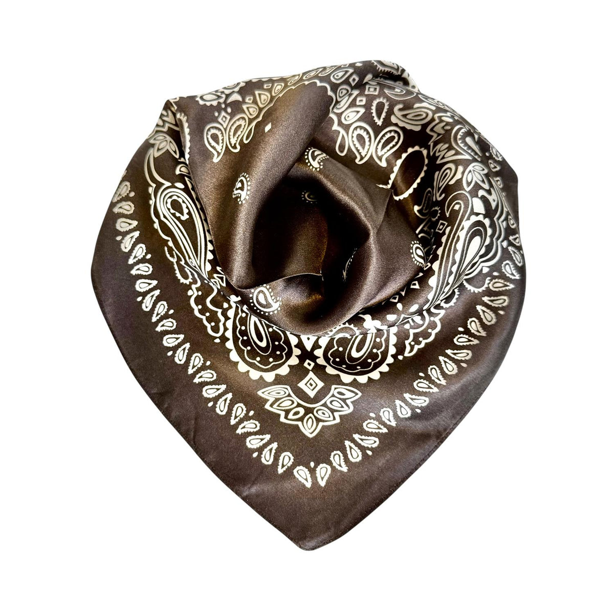 Silkeskjerf Brun Paisley #84
