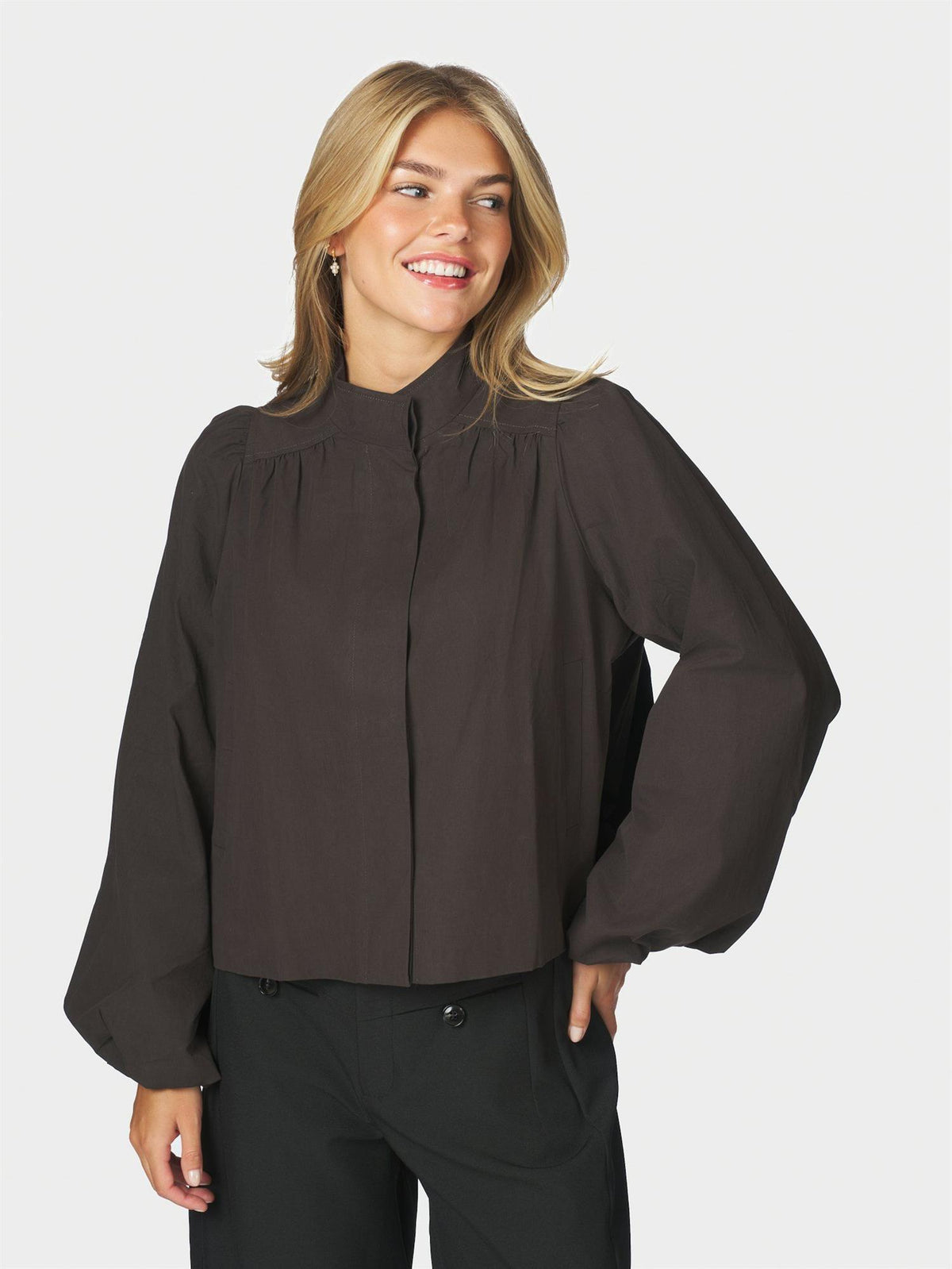 Tirsa Twill Jacket Dark Brown
