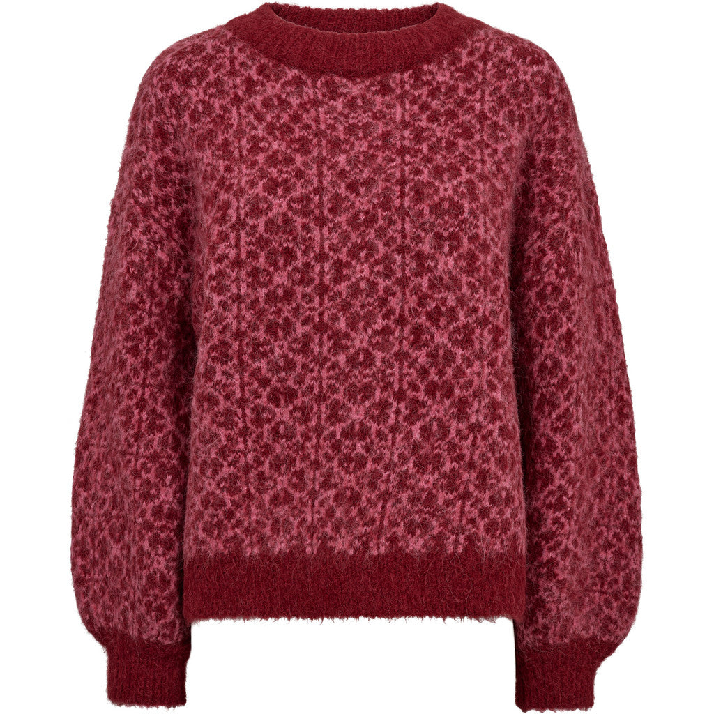 Oslo Knit Pullover Bordeaux/Rose