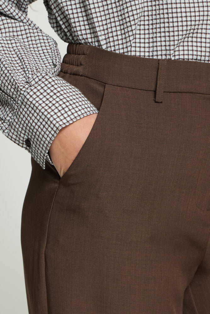 Fava Wide Pant Slate Black Melange Brown