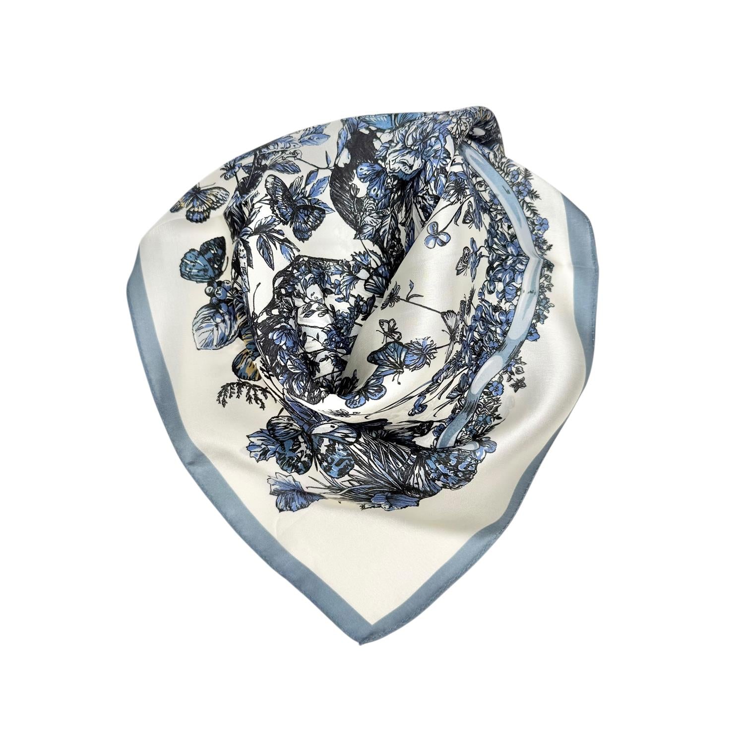 Silkeskjerf Blue Natur #69