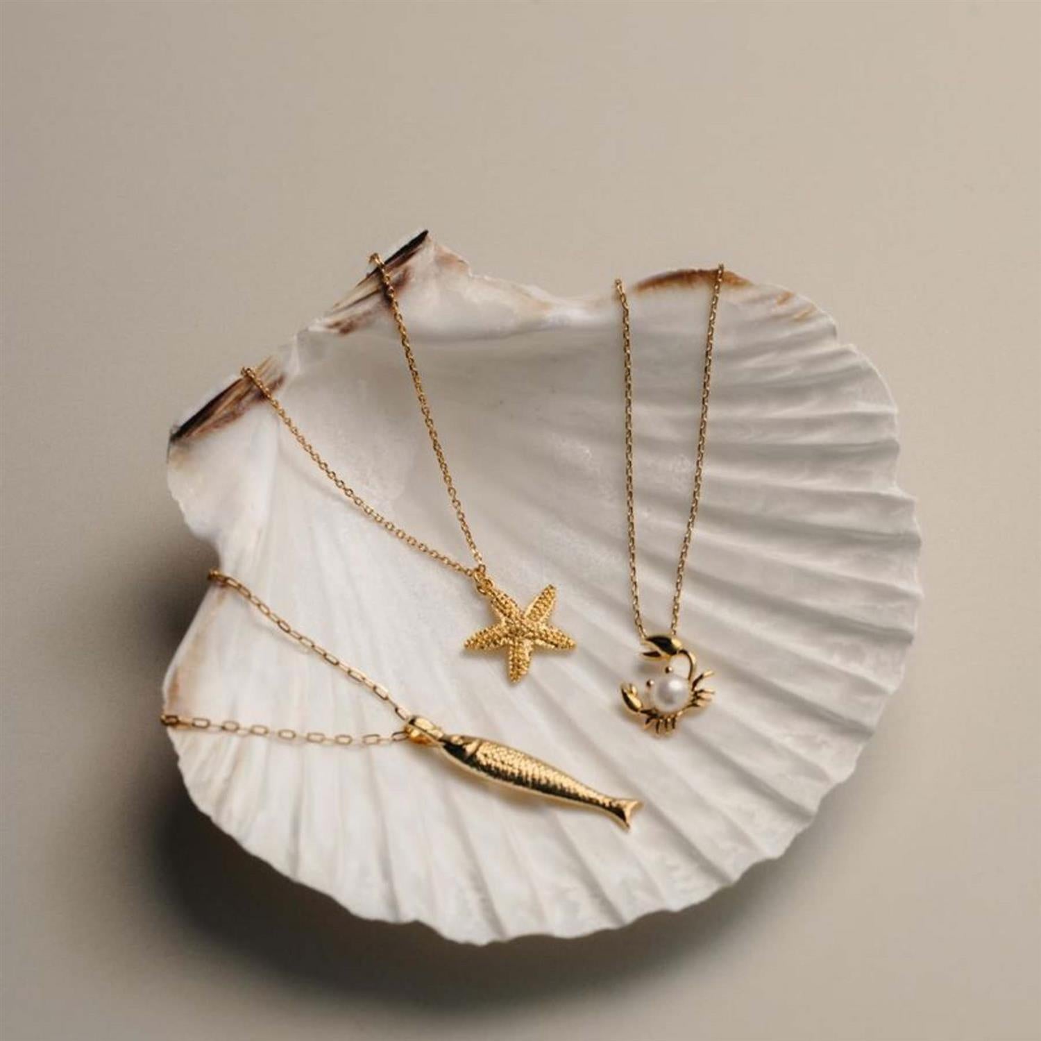 Textured Starfish Necklace