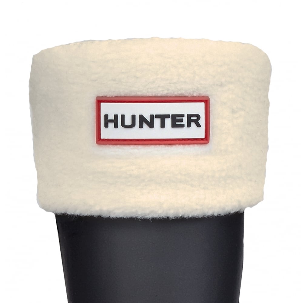 Kids Fleece Boot Socks Hunter White