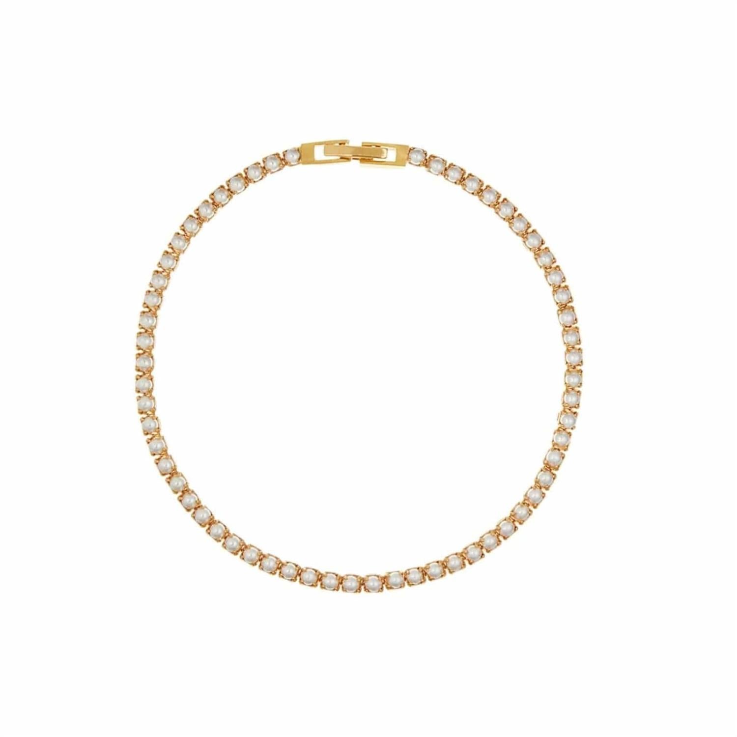 Pearl Tennis Bracelet Gold