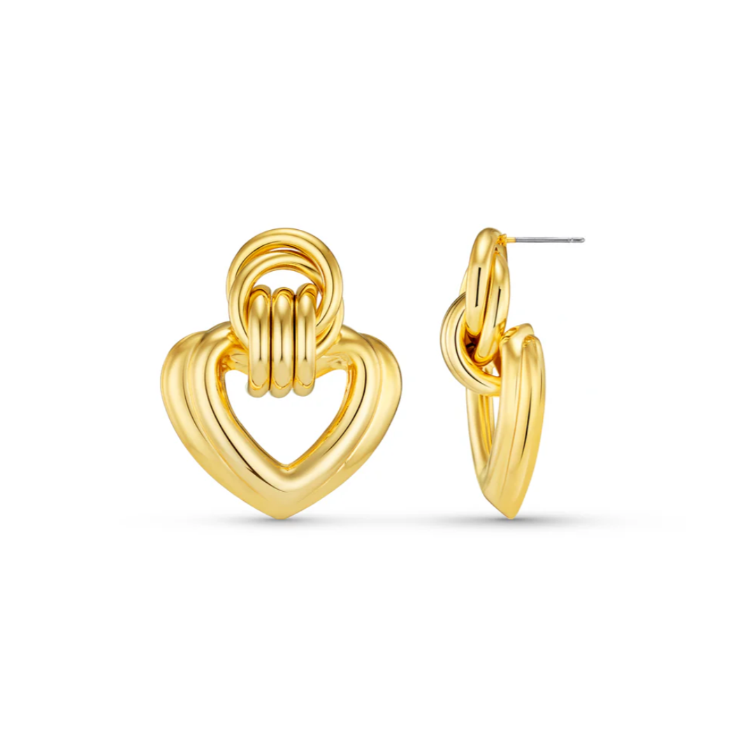 Statement Interlocking Heart Gold